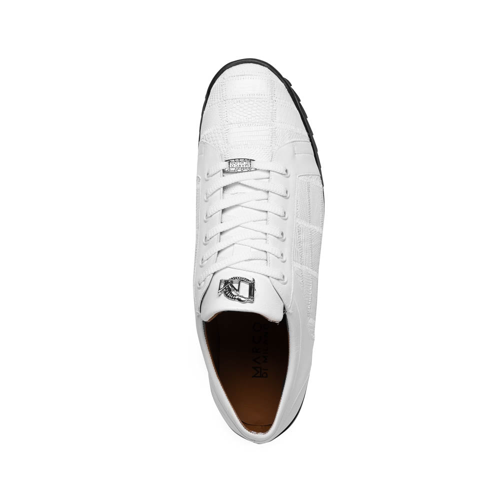 Marco Di Milano Bari Patchwork Lizard Sneakers in White - 9