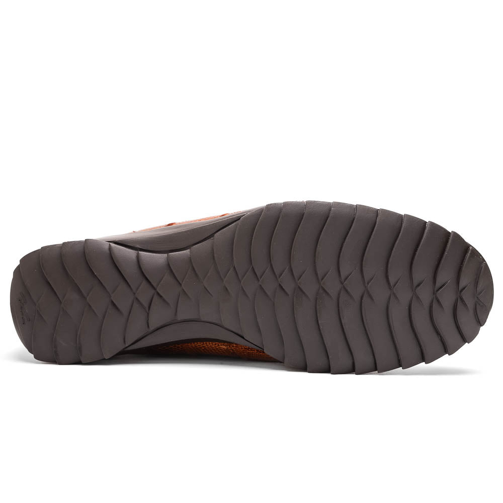 Marco Di Milano Bari Patchwork Lizard Sneakers in Cognac - 10.5