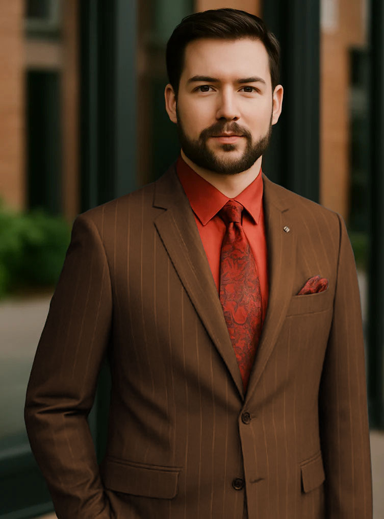 Big And Tall Grey Pinstripe Vested Suit tuxedo - 52 Long
