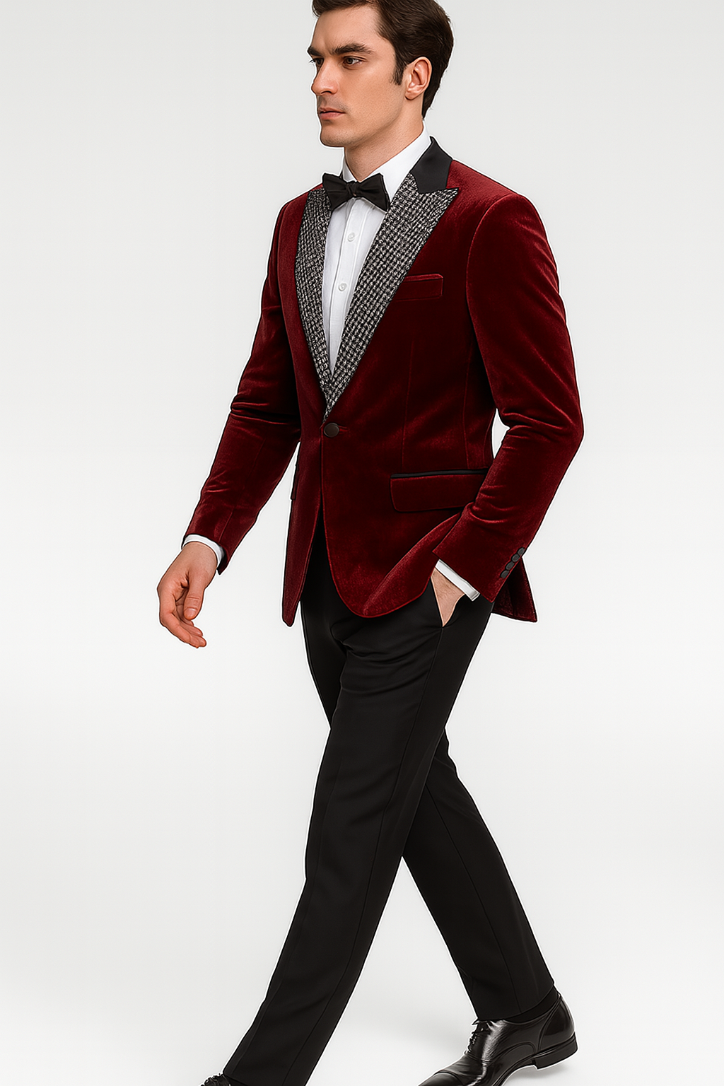Big and Tall Velvet Blazer in Color Red - Sportcoat Rhinestone-Embedded Stacy Adams $179 - 34 Short or Extra Small