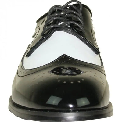 Black & White Wingtip Men's Tuxedo Shoes – Vintage Gatsby Spat Dress Shoes