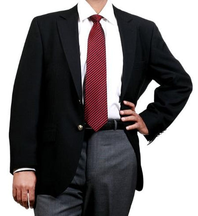 "Wholesale Mens Jackets - Wholesale Blazer - "Black 2-button front Blazer