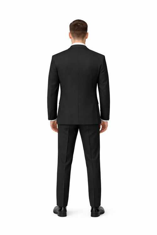Modern Fit Tiglio Wool Double-Breasted Suit Premium Tailored Formal Suit