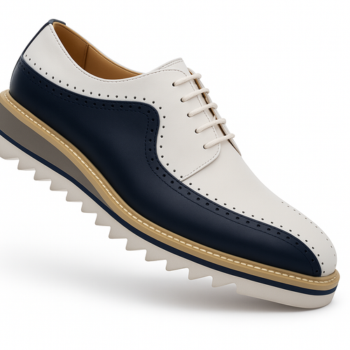 Carrucci Stylish Two-Tone Brogue Oxford