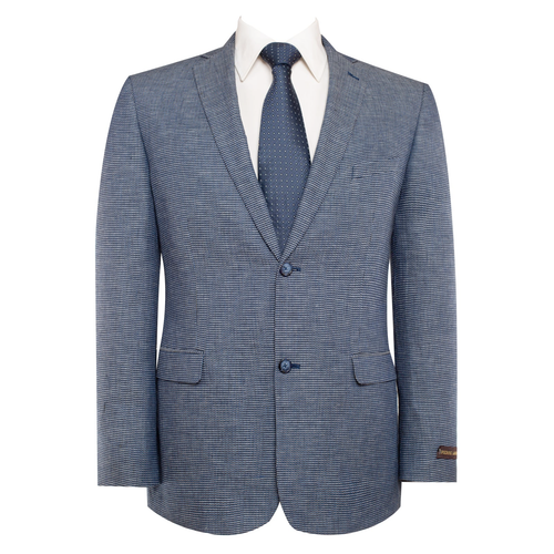 Mens Blue Textured Cowboy Blazer Western Style Sport Coat for Ranch Wedding, Business and Country Events