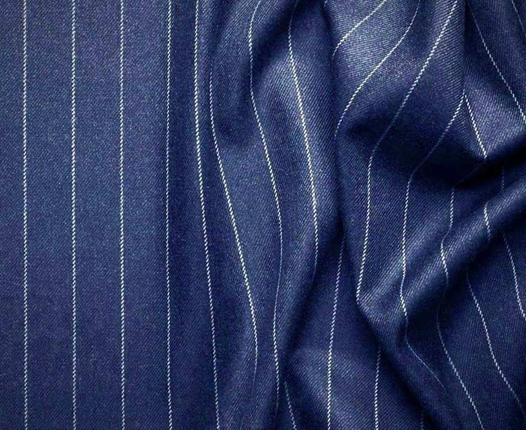 Odyssey Collection - Blue Regular Fit 3 Piece Suit 2 Button Gangster Stripe - Blue