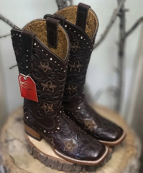 Botas Vaqueras de Cuero Corte Laser para Mujer en Horma Rodeo - 6