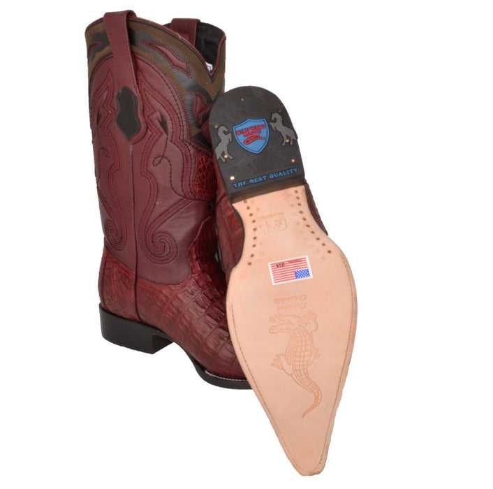 Botas de Cocodrilo Caiman Cola Punta 3X Aladino - 6