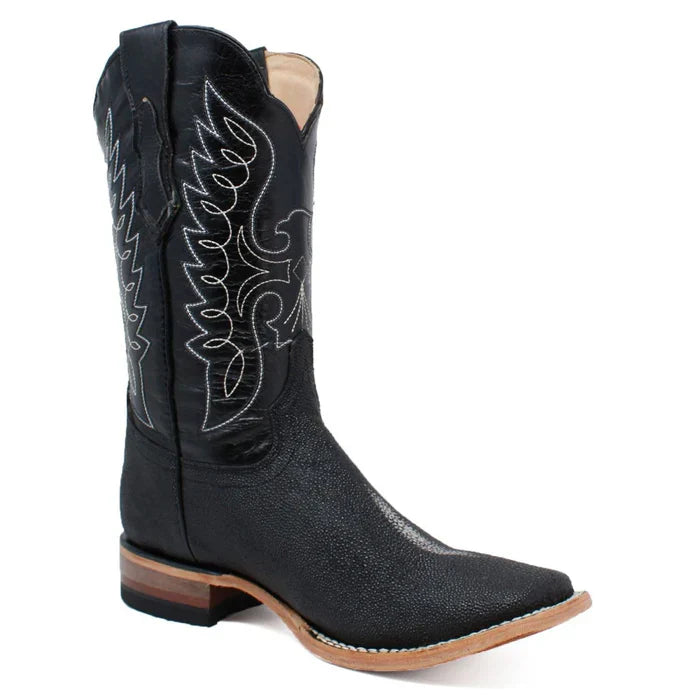 Botas de Mantarraya PS Grabada Horma Rodeo Cuadrada - 6