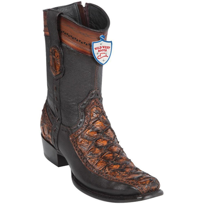 Botas de Pescado Pirarucu con Venado Cortas Horma Dubai - 6