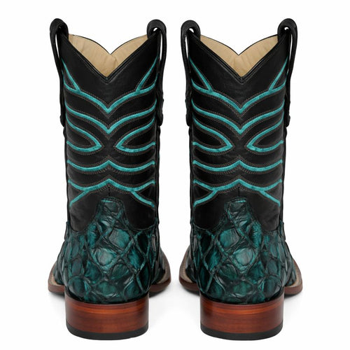 Botas de Pescado Pirarucu Original en Horma Rodeo Cuadrada-New Designer Collection