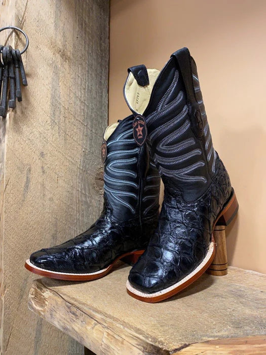Botas de Pescado Pirarucu Original en Horma Rodeo Cuadrada LAB - 6