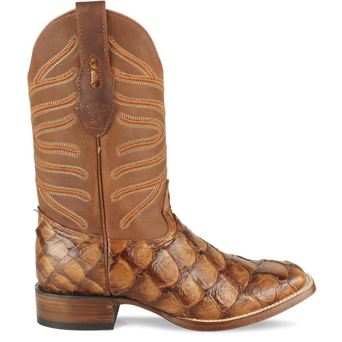 Botas de Pescado Pirarucu Original en Horma Rodeo Cuadrada - 6