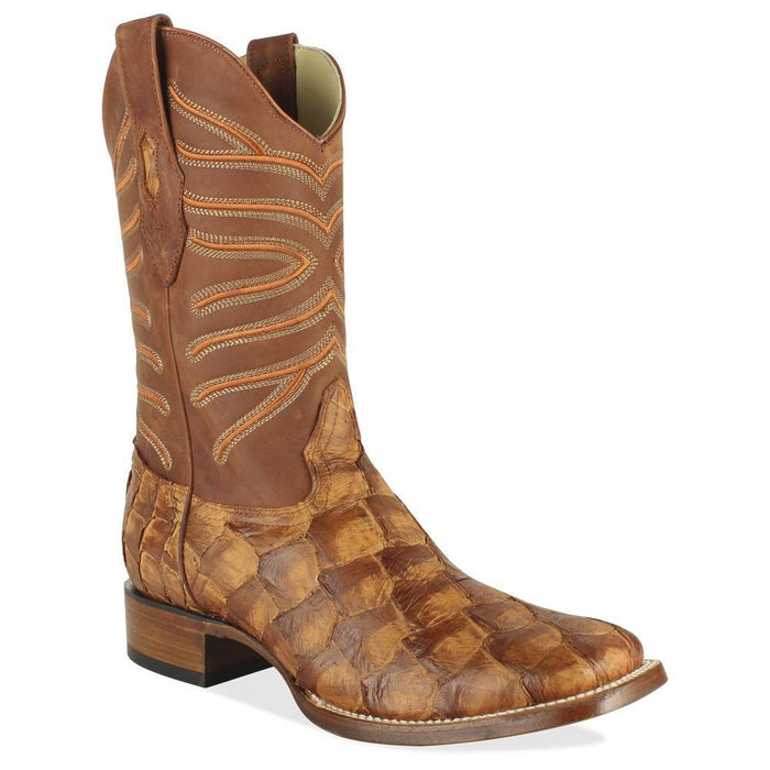 Botas de Pescado Pirarucu Original en Horma Rodeo Cuadrada - 6