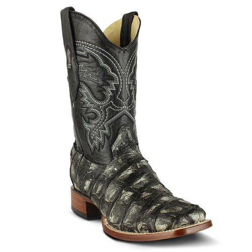 Botas de Pescado Pirarucu Original en Horma Rodeo Cuadrada