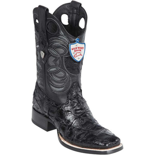 Botas de Pescado Pirarucu Original en Horma Rodeo Cuadrada