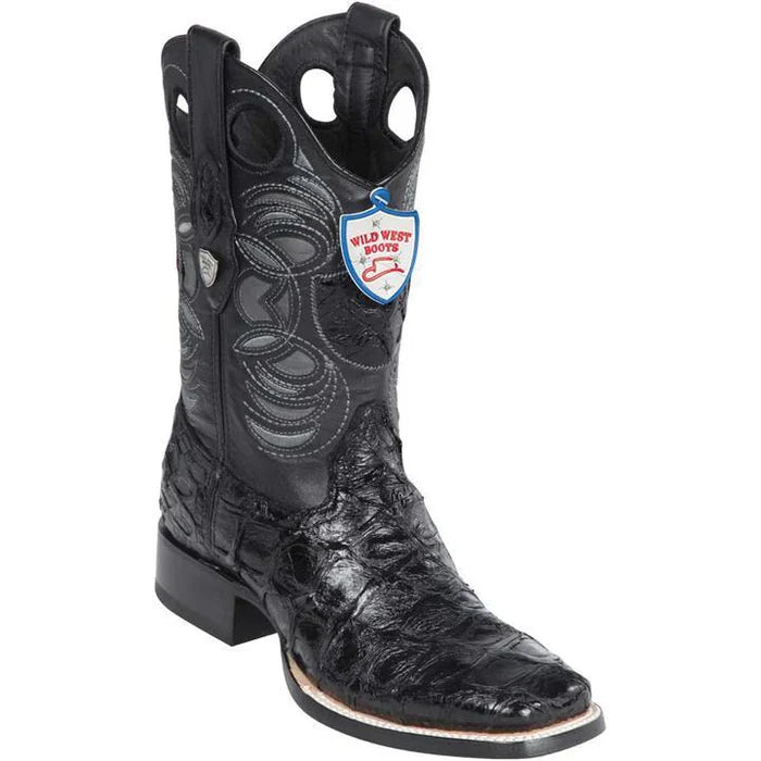 Botas de Pescado Pirarucu Original en Horma Rodeo Cuadrada WW - 6