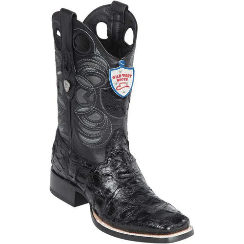 Botas de Pescado Pirarucu Original en Horma Rodeo Cuadrada WW