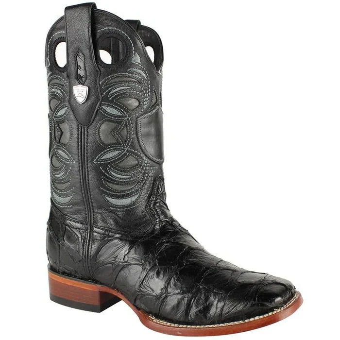 Botas de Pescado Pirarucu Original en Horma Rodeo Cuadrada WW - 6