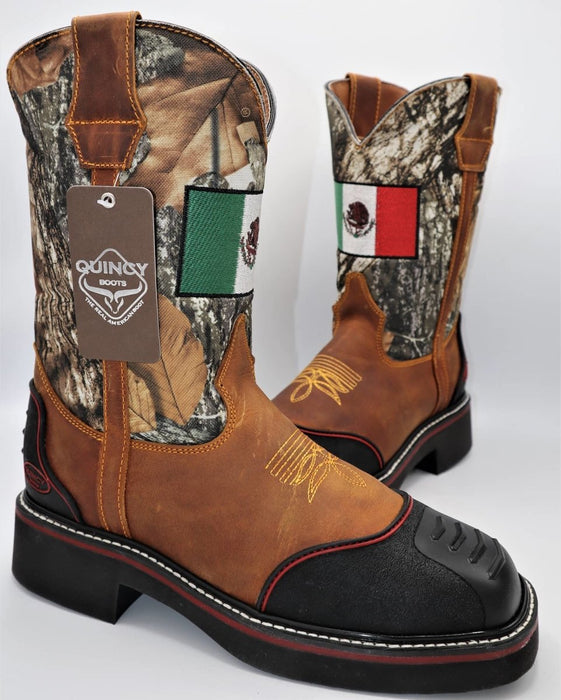 Botas de Trabajo Bandera de Mexico con Casco de Acero - 6