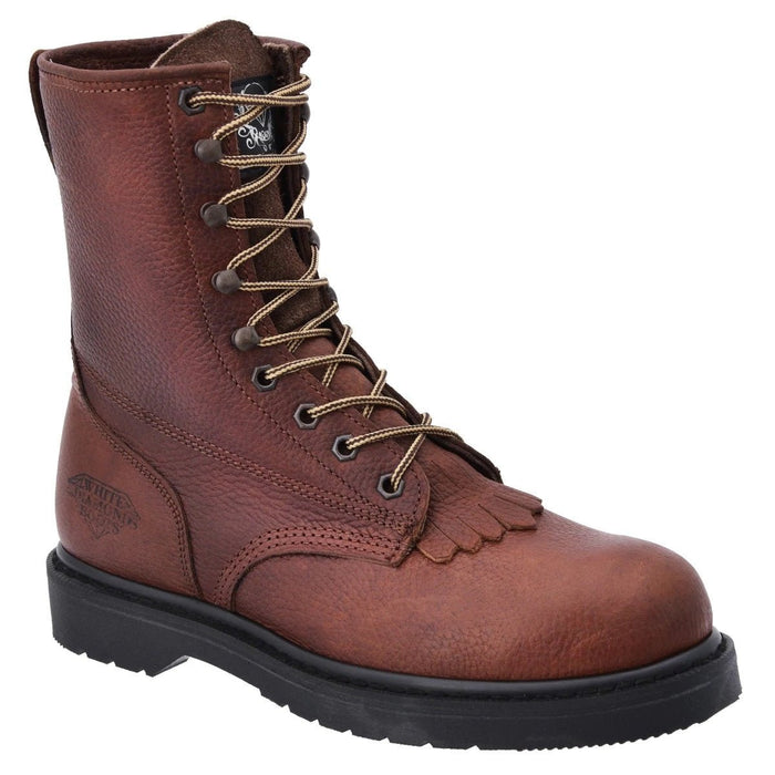 Botas de Trabajo de Agujetas con Barbitas Color Cafe WD - 6