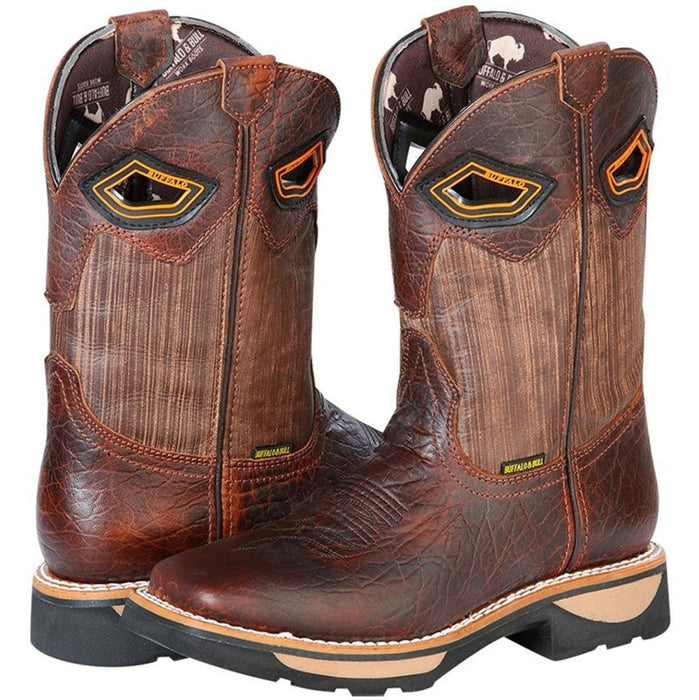 Botas de Trabajo de Cuello de Toro Horma Rodeo Color Miel GEN - 6