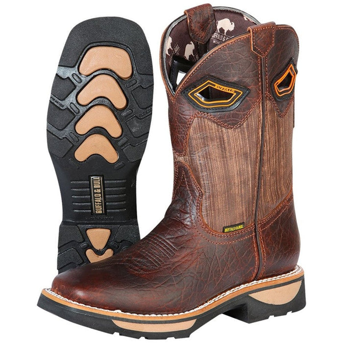 Botas de Trabajo de Cuello de Toro Horma Rodeo Color Miel GEN - 6