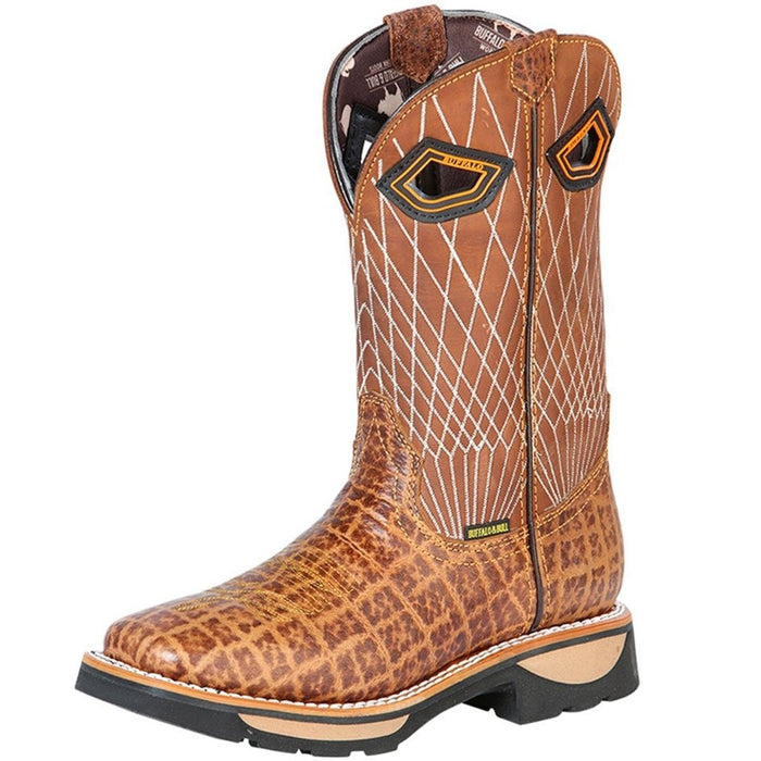 Botas de Trabajo de Cuero Original Horma Rodeo Color Arena GEN - 6