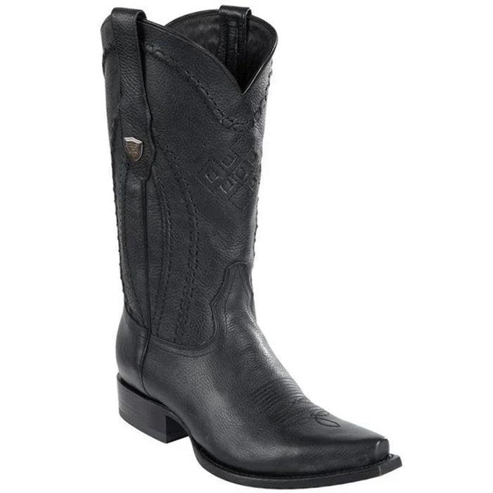 Botas Vaqueras de Cuero con Punta Recortada WW - 6