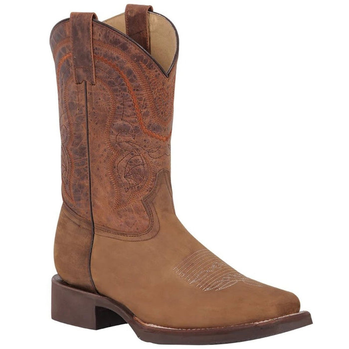Botas Vaqueras de Cuero Crazy Horma Rodeo Color Bronce (Tan)