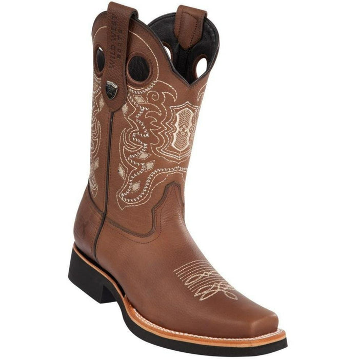 Botas Vaqueras de Cuero Grisly Horma Rodeo Cuadrada WW - 6