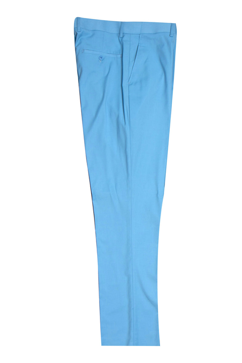 "Mens Stacy Adams Suit -Stacy Adams Suit Men's Vested Suit - One Button Peak Lapel in Sky Blue" - 34 Regular
