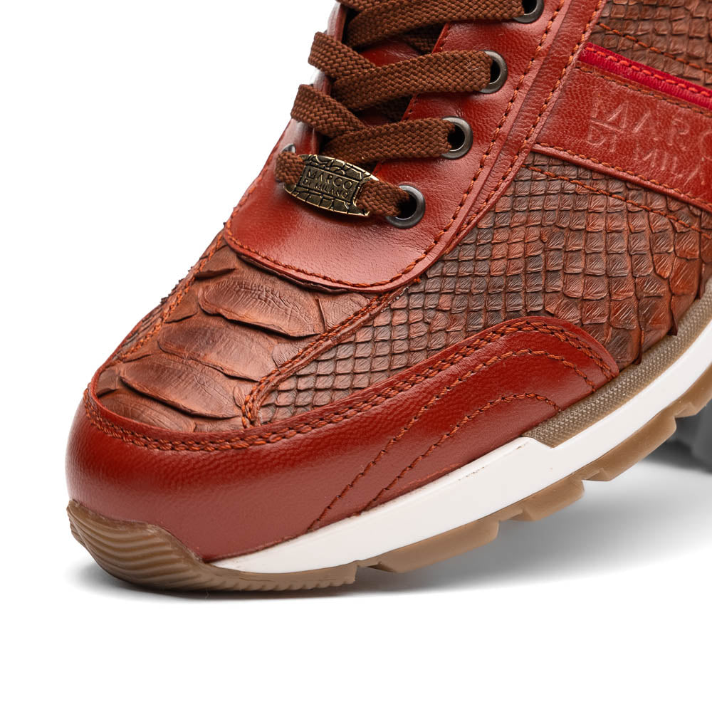 Marco Di Milano Brescia Antique Cognac Python & Calfskin Sneakers - 8