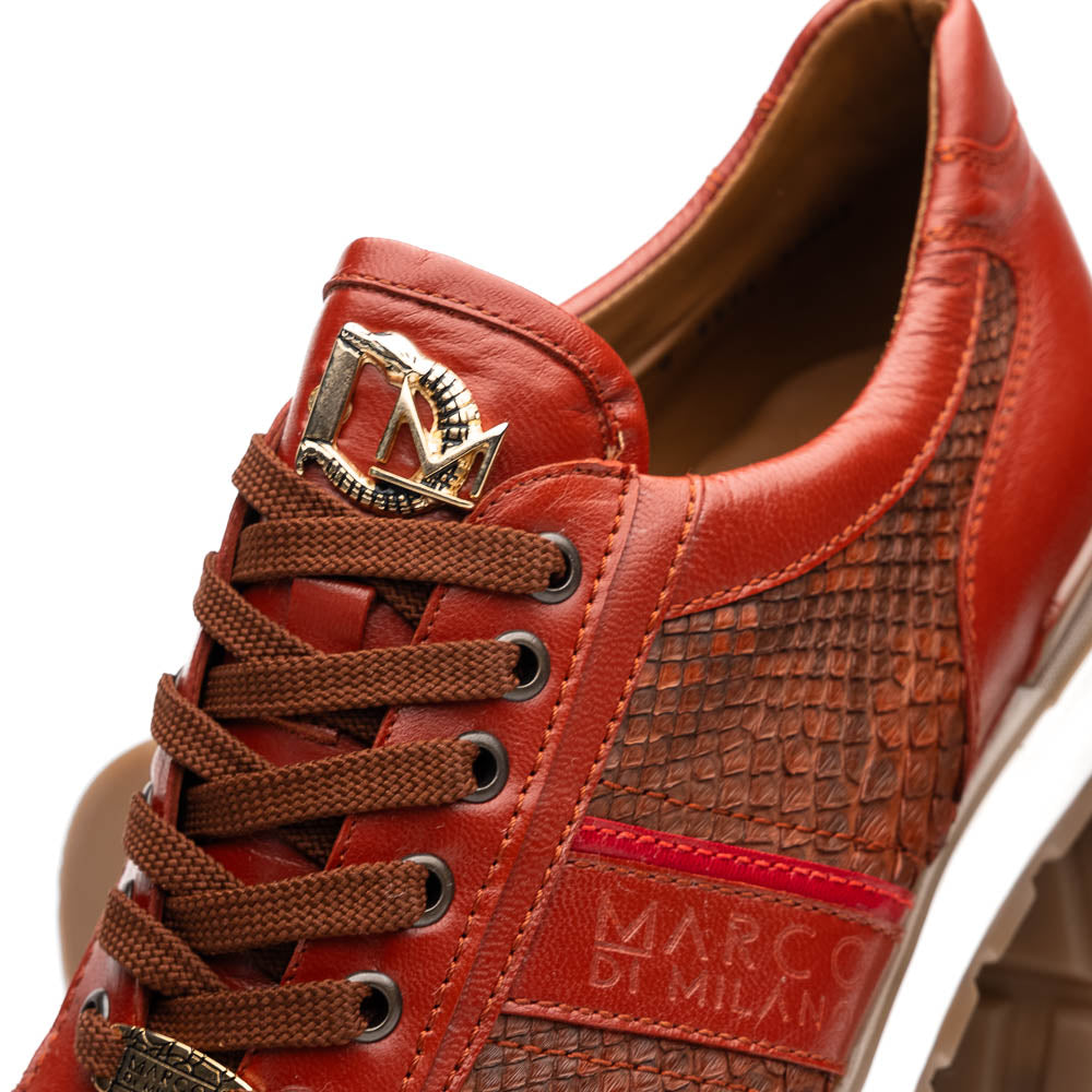 Marco Di Milano Brescia Antique Cognac Python & Calfskin Sneakers - 8