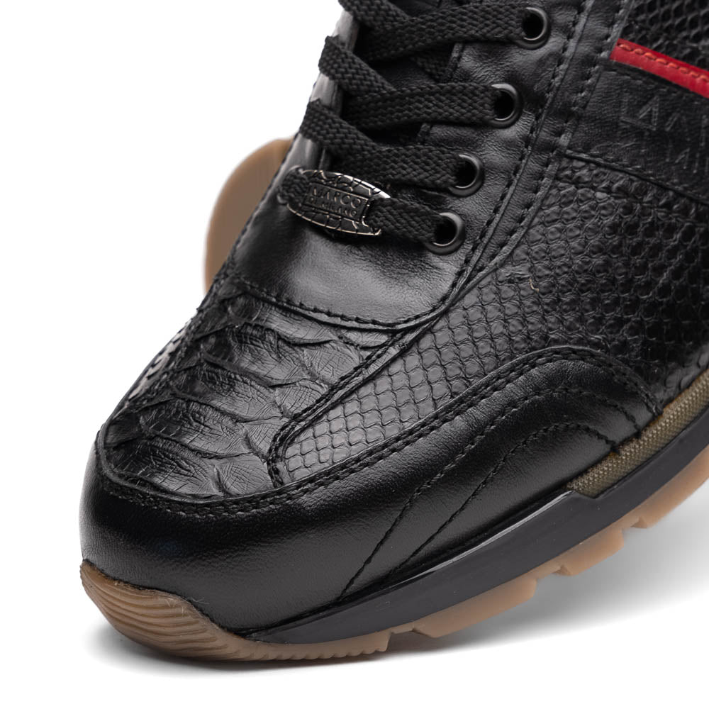 Marco Di Milano Brescia Black Python & Calfskin Sneakers - 9