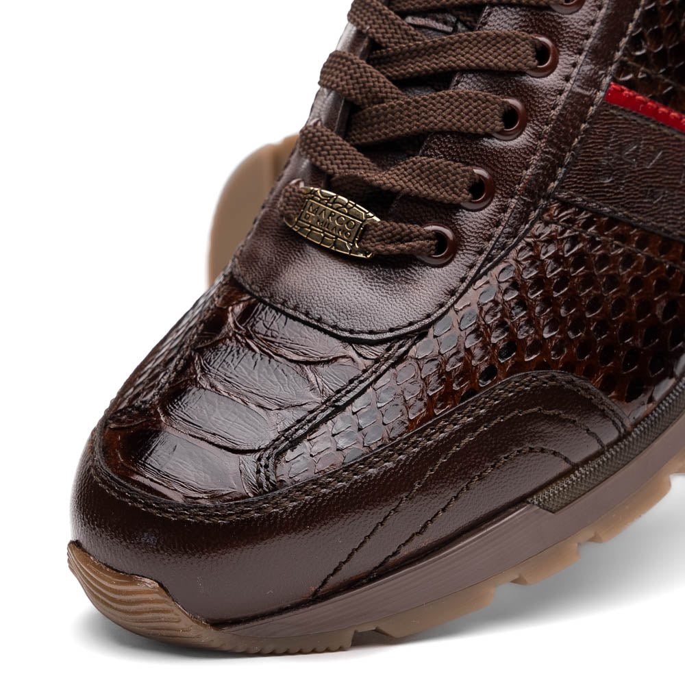 Marco Di Milano Brescia Yellow Brown Python & Calfskin Sneakers - 11.5