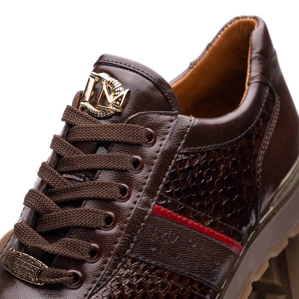 Marco Di Milano Brescia Yellow Brown Python & Calfskin Sneakers - 11.5