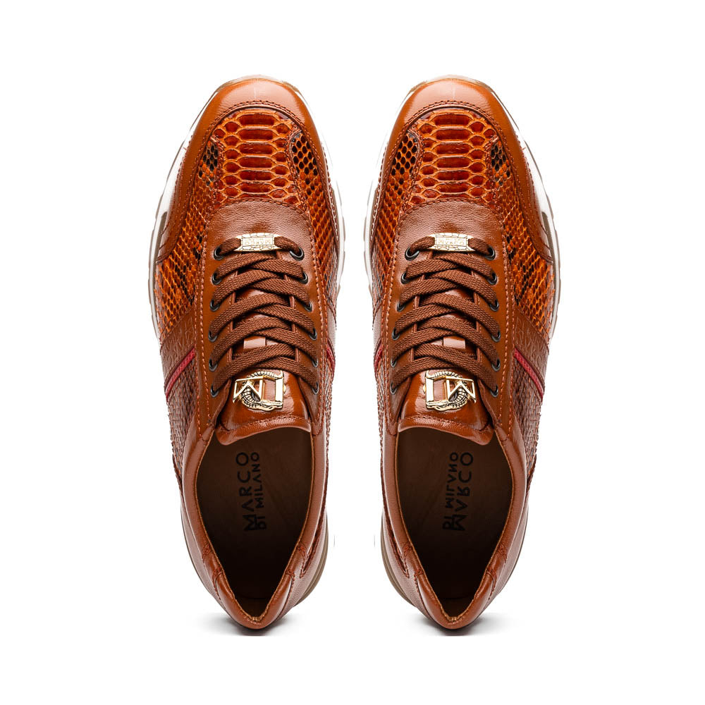 Marco Di Milano Brescia Honey Python & Calfskin Sneakers - 8
