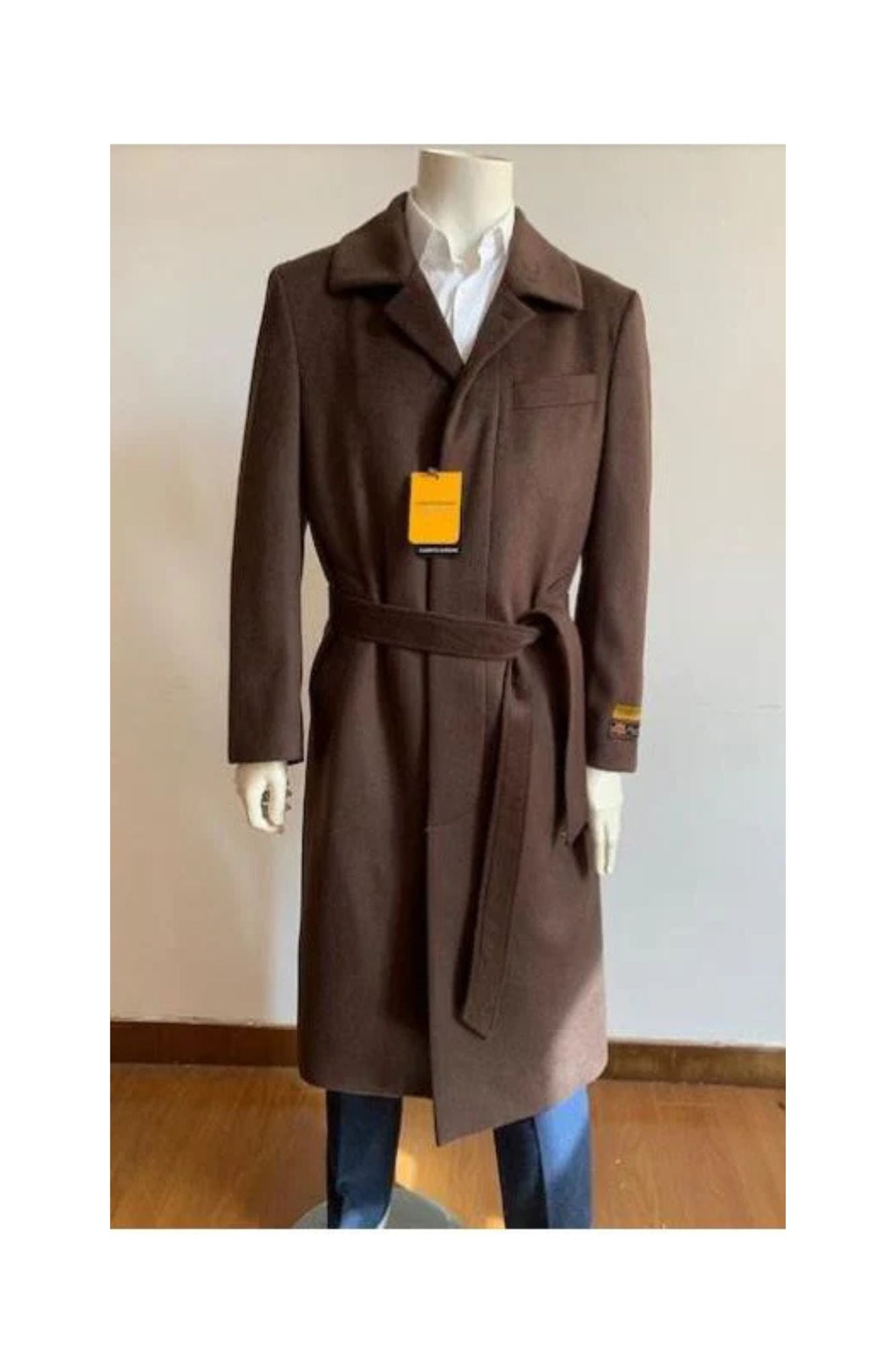Mens Topcoat Mens Light Brown - Coffee - Vecuna  Overcoat main image 1