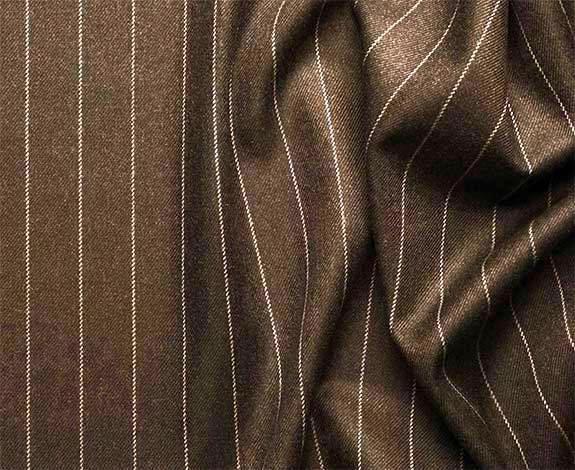 Rockefeller Collection - Double Breasted Stripe Suit Brown Regular Fit 2 Piece - Brown
