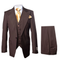 Brown One Button 3 Piece Suit  by Rossiman