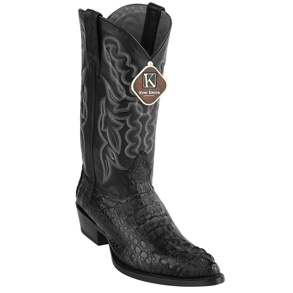 King Exotic Caiman Hornback Traditional Cowboy Boot - Natural
