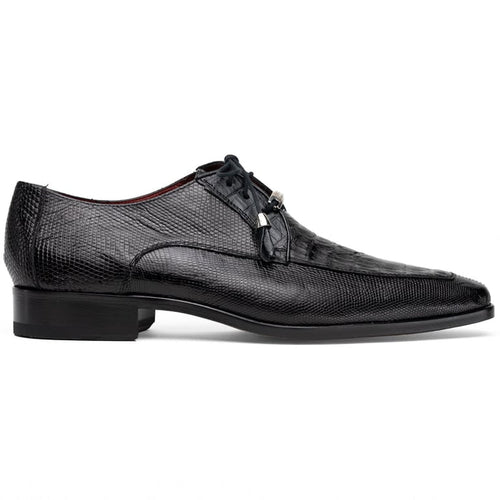 Marco Di Milano Merida Black Genuine Caiman and Lizard Derby Shoes - view 2