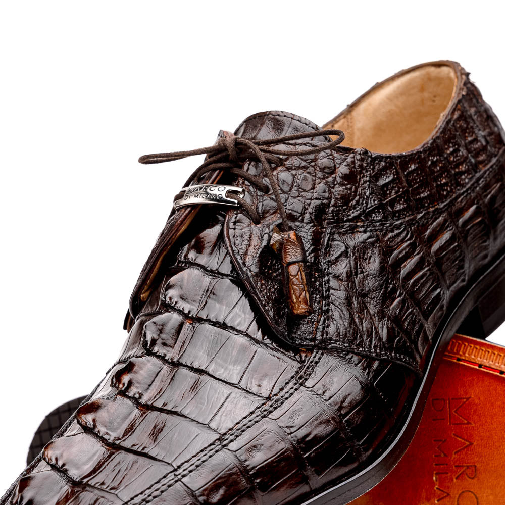 Marco Di Milano Cancun Brown Caiman Crocodile Derby - 9.5