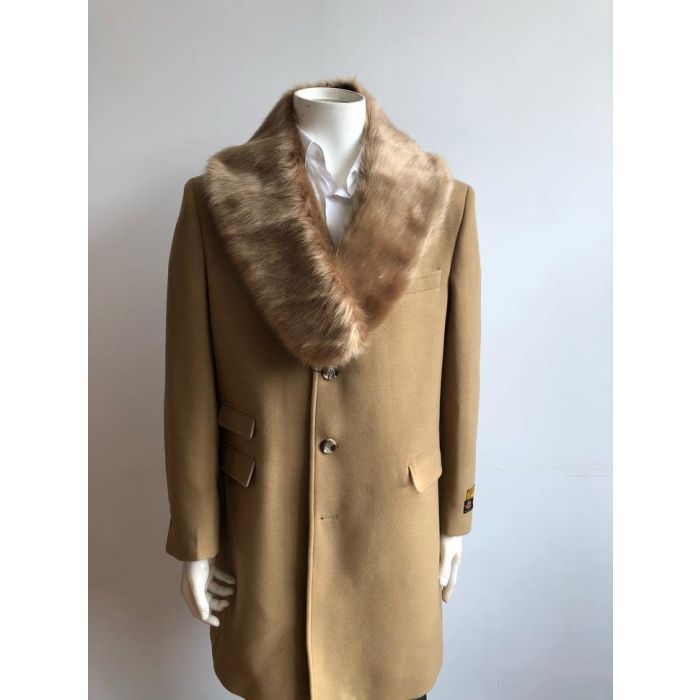 Mens Carcoat and Coat With Fur Collar + Royal Blue Coat