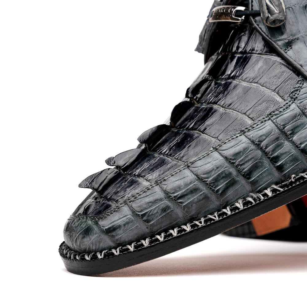 Marco Di Milano Caribe Gray Caiman Crocodile Derby Shoes - 9