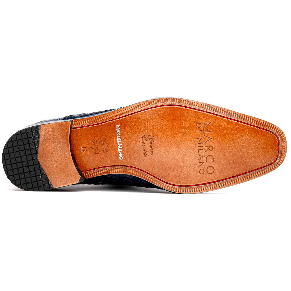Marco Di Milano Caribe Orix Brown Caiman Crocodile Derby Shoes - 8.5