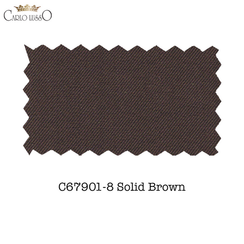 Carlo Lusso Brown Two-button Poly Blend Suit