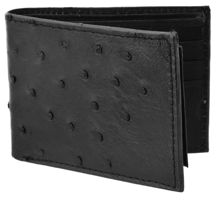 Cartera de Avestruz Original Color Negro - White Diamonds