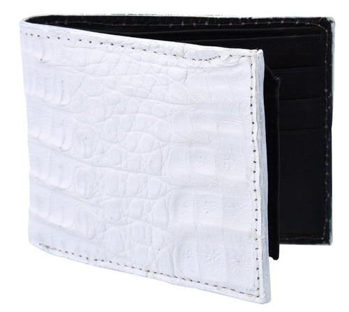 Cartera de Cocodrilo Original Color Blanco
